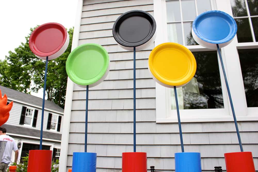Olympic themed outdoor decor 