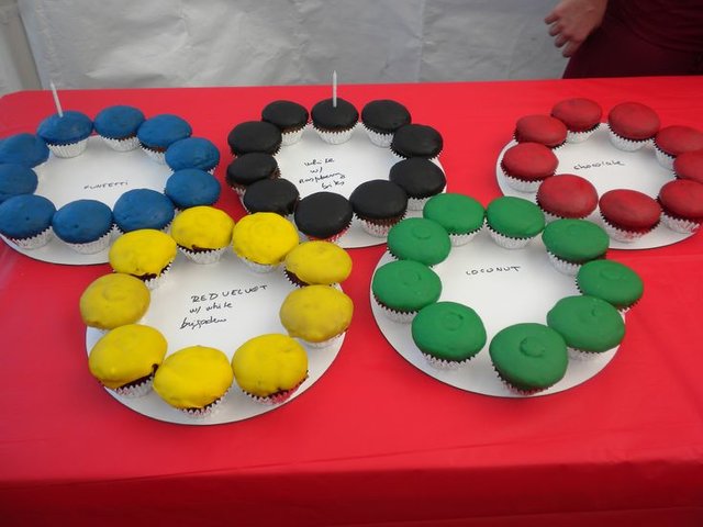 olympic themed cupcakes