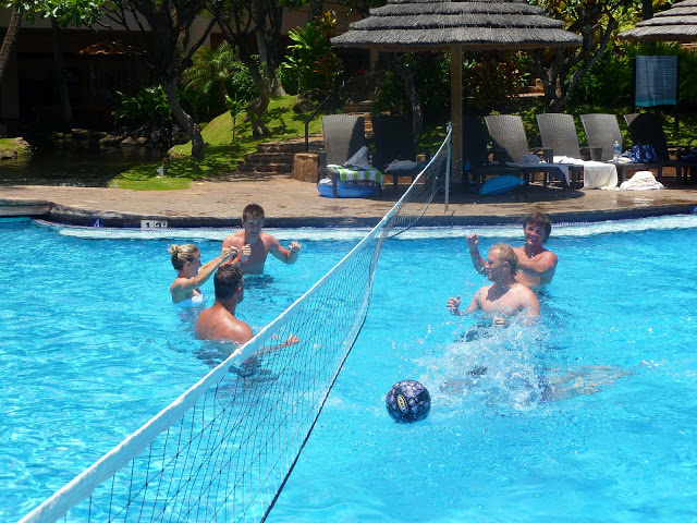 water volleyball swimming pool party games