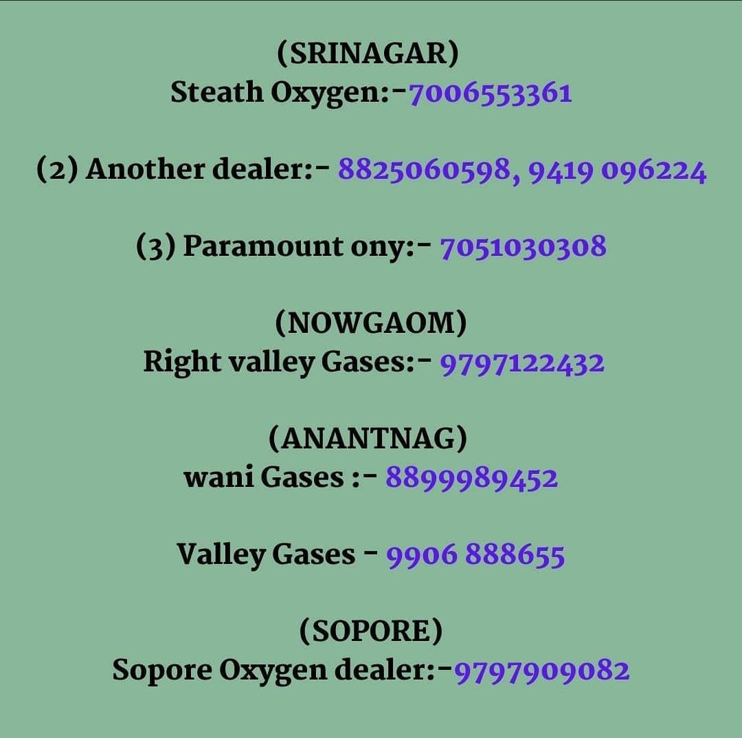 COVID-19 Resources - Oxygen Retailers and NGO Help 