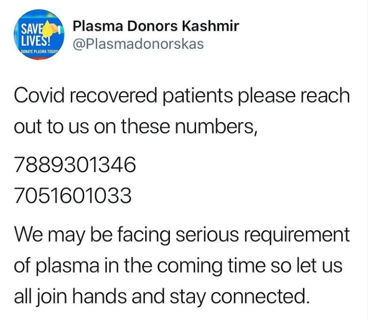 COVID-19 Resources - Plasma Donors