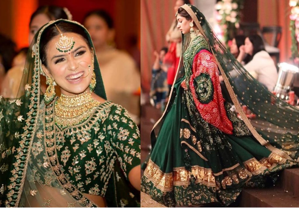 Top more than 170 emerald green bridal lehenga latest