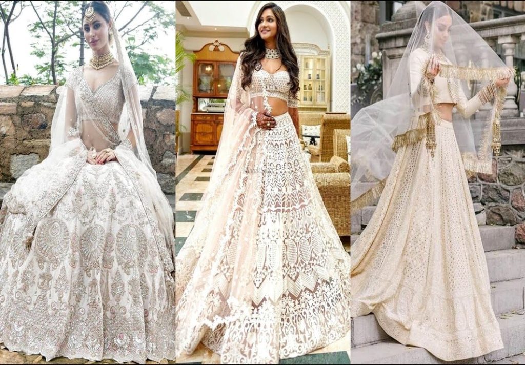 Pakistani Bridal White Lehenga with Front Open Frock Dress – Nameera by  Farooq