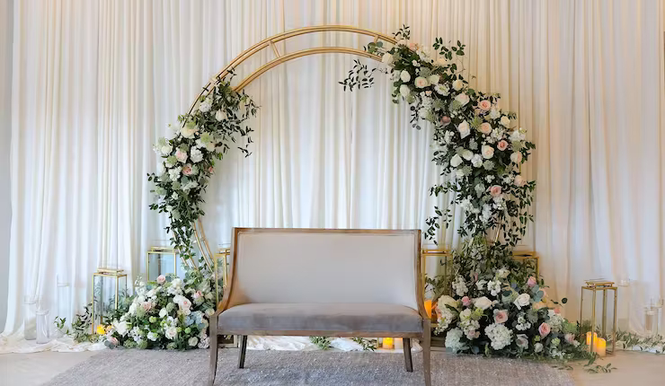 Engagement Stage Decoration - floral ring