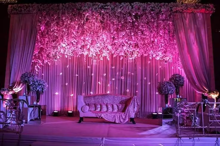 Engagement Stage Decoration - pink