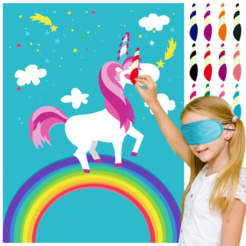 Unicorn Themed Birthday Party - Pin The Tail