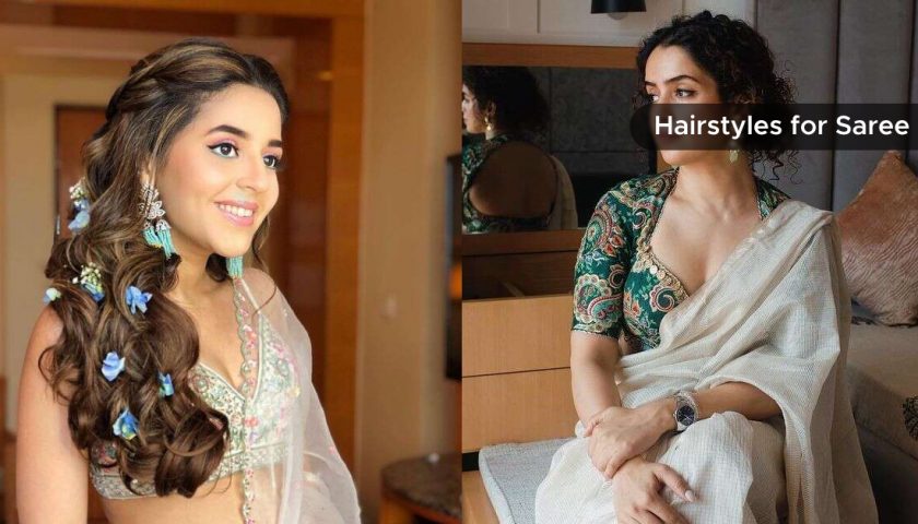 featured image - hairstyles for saree
