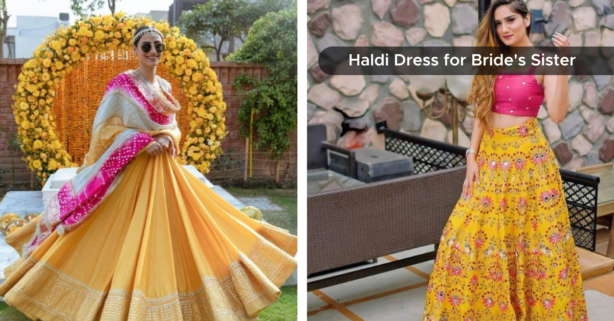 haldi dress for bride
