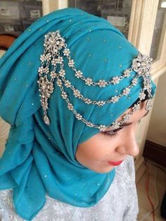 Muslim Bridal Jewelry - hijab pin set 2
