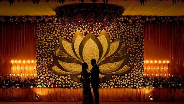 Engagement Stage Decoration - lotus
