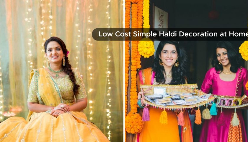 featured image - low cost simple haldi decoration at home