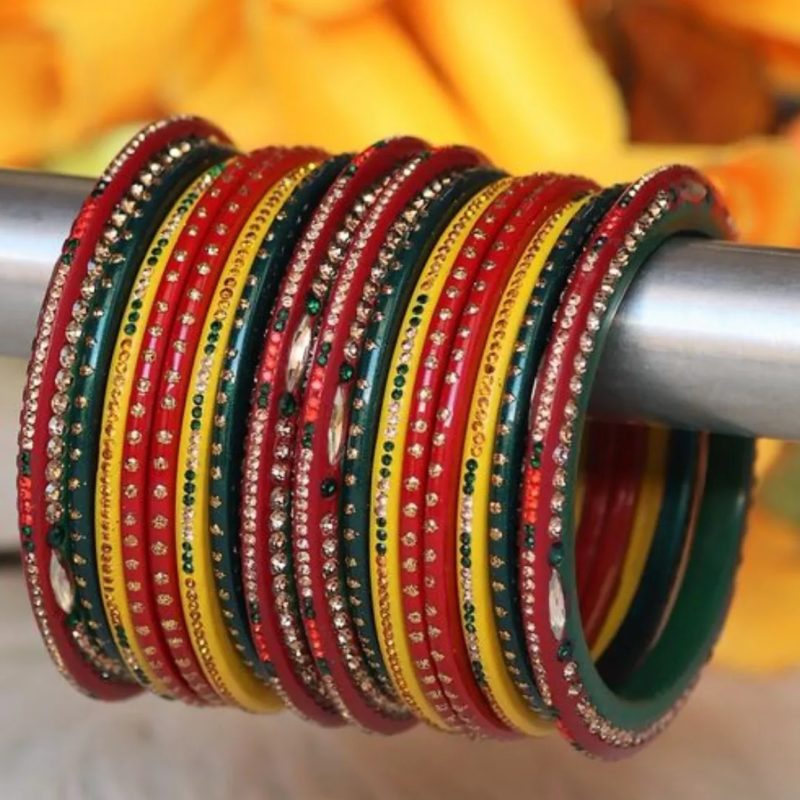 bridal bangles - multicolored