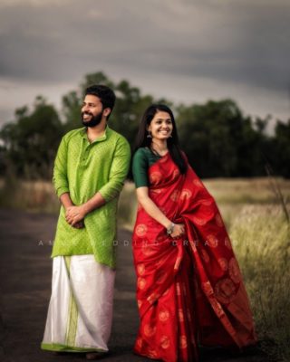 Post wedding photoshoot in saree
