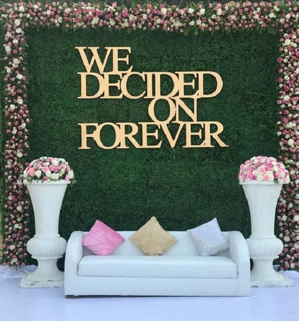 Engagement Stage Decoration - quote
