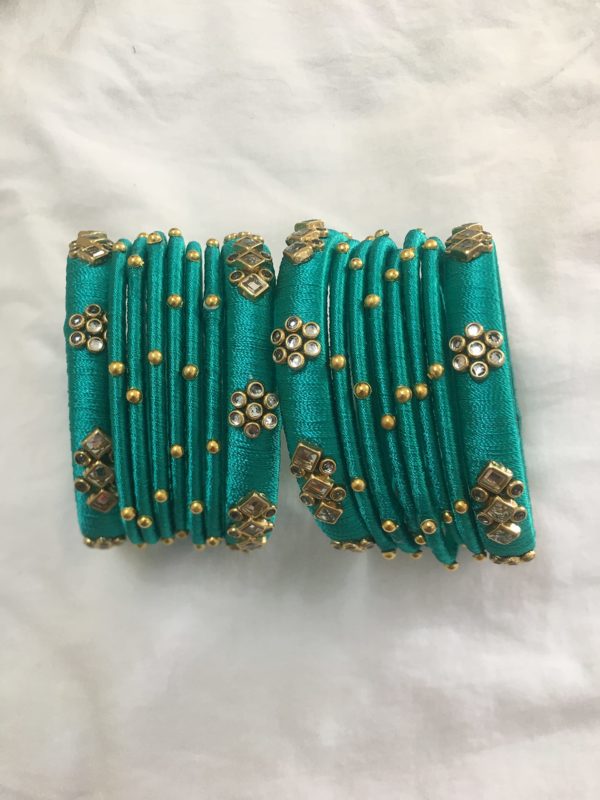 bridal bangles - sea green bangles