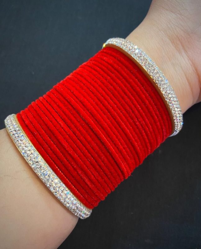 bridal bangles - trendy red bangles