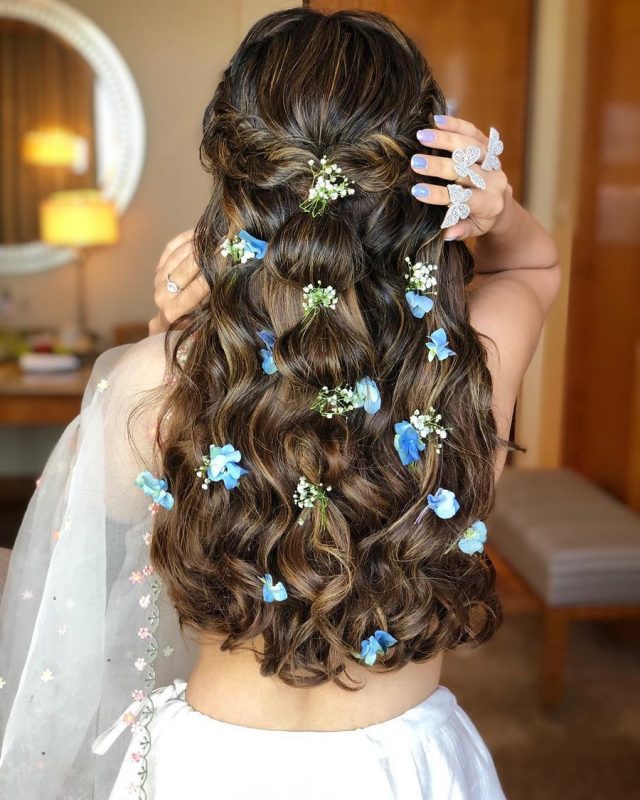 accessorized curls - Engagement Hairstyles
