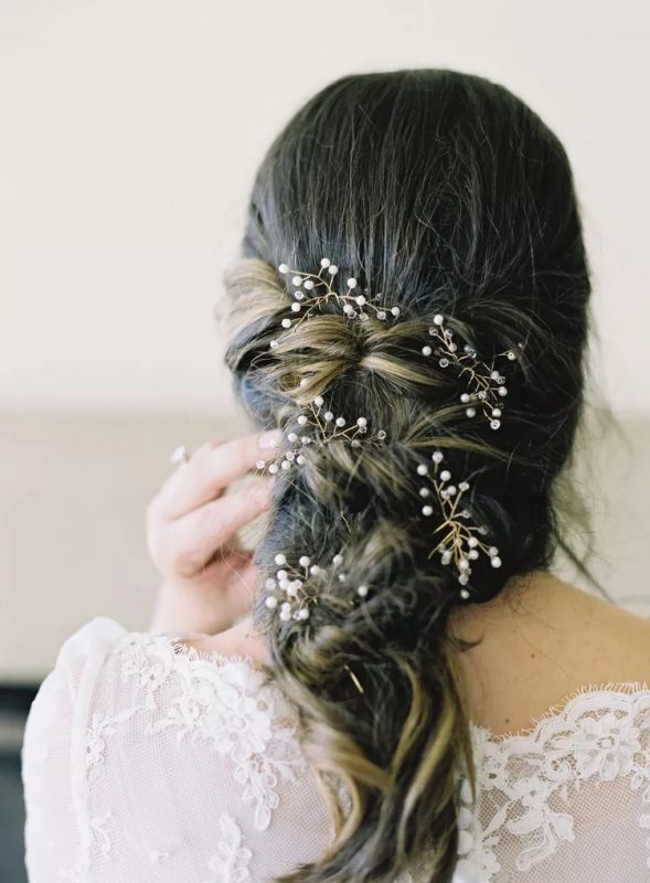 adorned plait - wedding hair trends