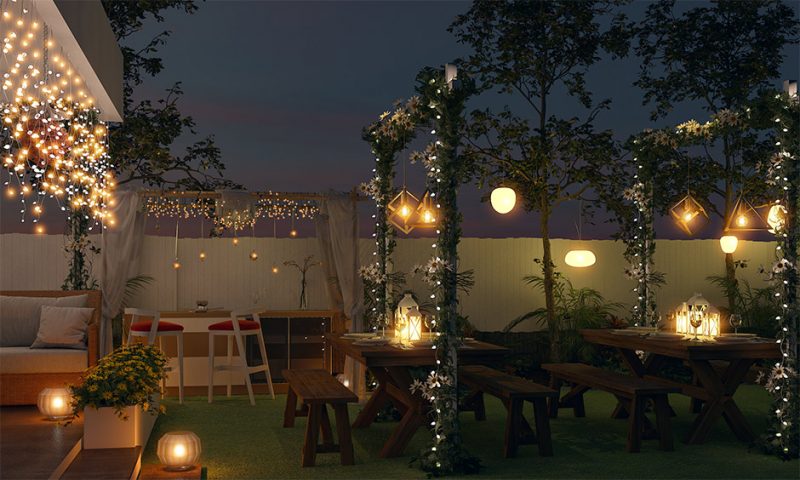 backyard decor - home wedding decor