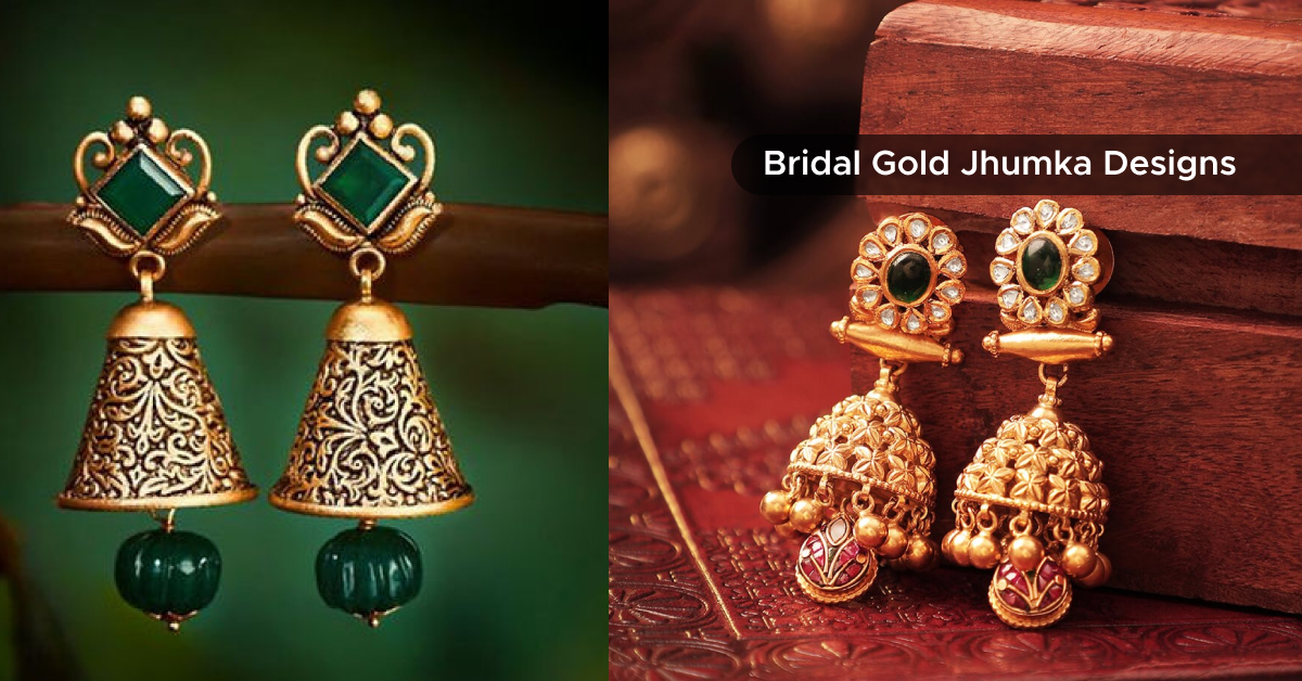 Gold Finish Kundan Jhumka Earrings Design by VASTRAA Jewellery at Pernia's  Pop Up Shop 2024