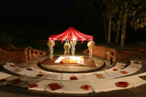 canopy styling - home wedding decor