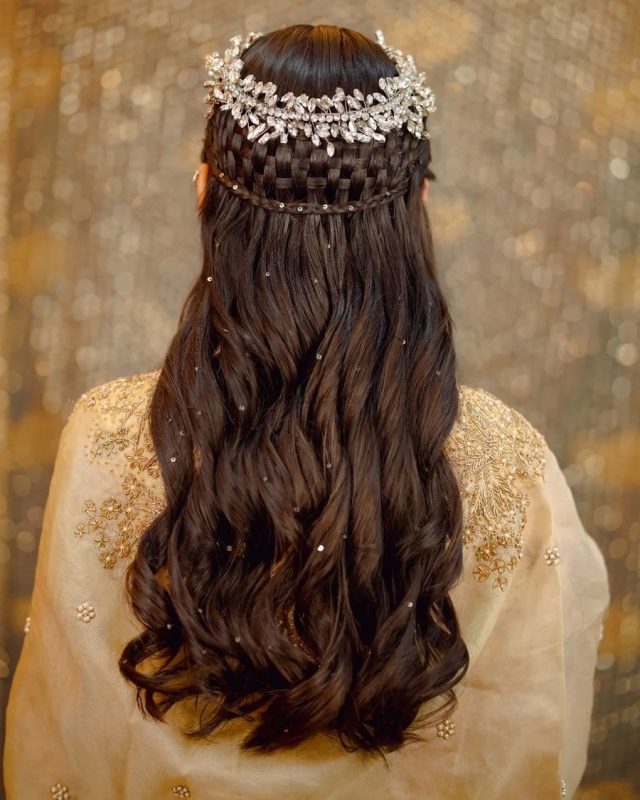 checkered hair - wedding hair trends