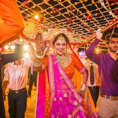 dance to the mandap - bridal entry