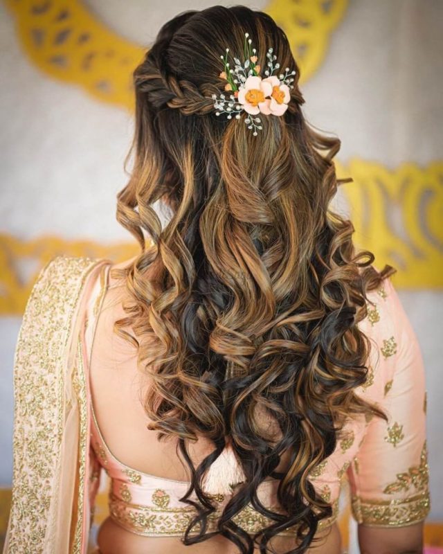floral adornment - Engagement Hairstyles