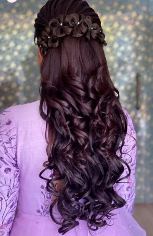 floral hair band - Engagement Hairstyles
