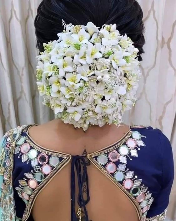 floral overdose bun - Engagement Hairstyles