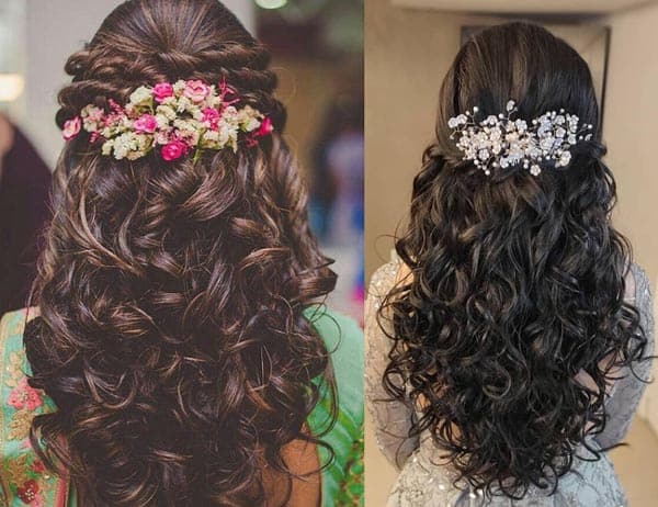 flower roll - lehenga hairstyles