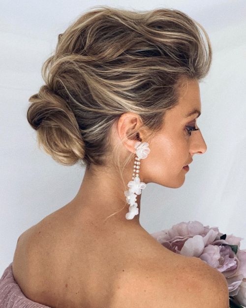 front swept back - wedding hair trends