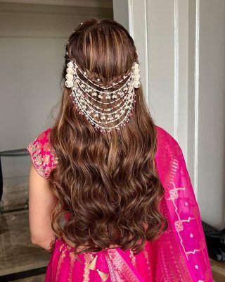half tied open hairstyle