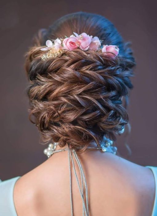 horizontal braids - Engagement Hairstyles