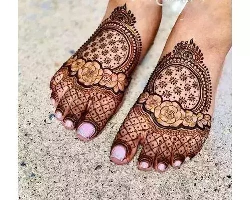 intricate feet mehendi design - Engagement Mehendi Designs