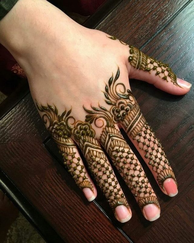 jaali patterns - finger mehendi designs