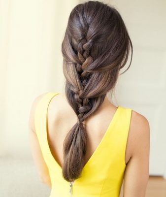 loose french braid hairstyle