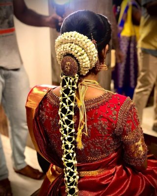 stylish mogra braid for brides