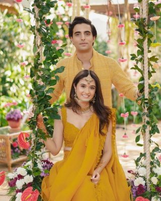 mustard colored outfits - haldi outfits