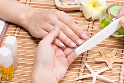 nail manicure of hands