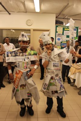 newspaper fashion game for freshers party