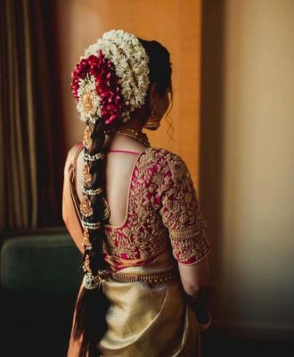 poolajada hairstyle for south indian brides