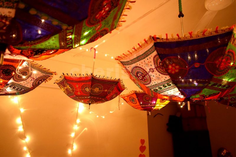 Mehndi Decor - rajasthani umbrellas
