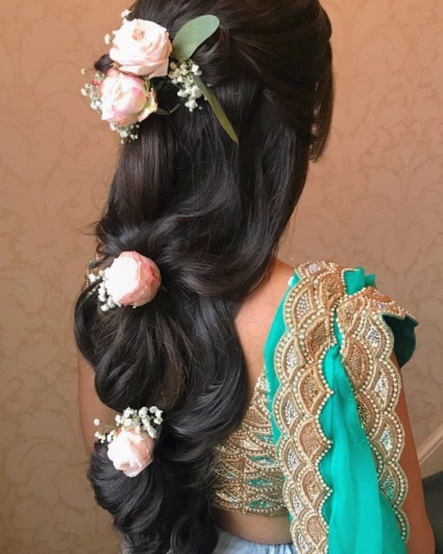 Front South Indian Bridal Hairstyle - rapunzel