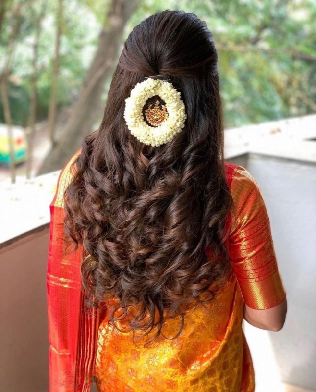 5 Hairstyle Ideas Perfect For Your Sangeet Night | Long hair styles, Hair  style on saree, Engagement hairstyles