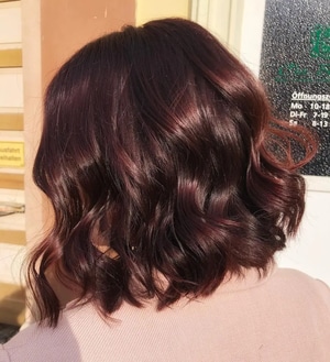 curly short bob hairstyle