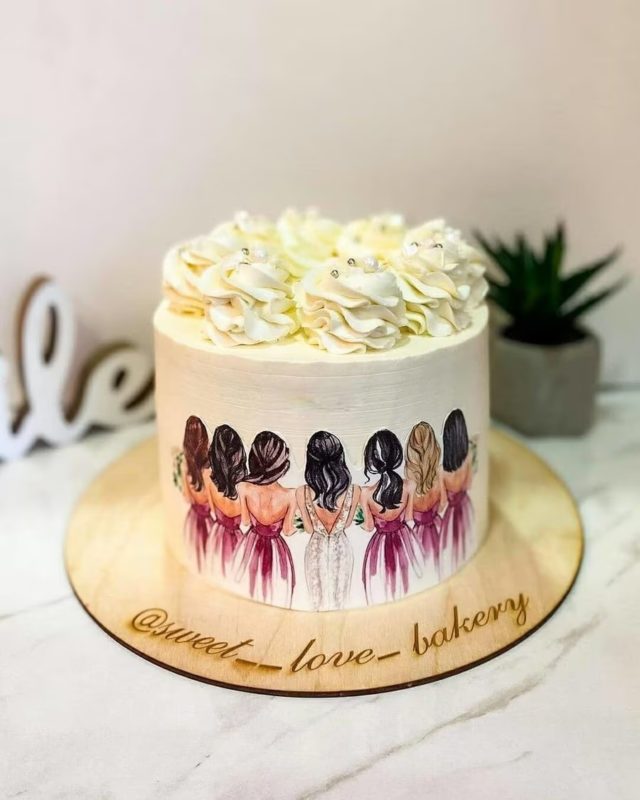 Bride to be Cake - chic