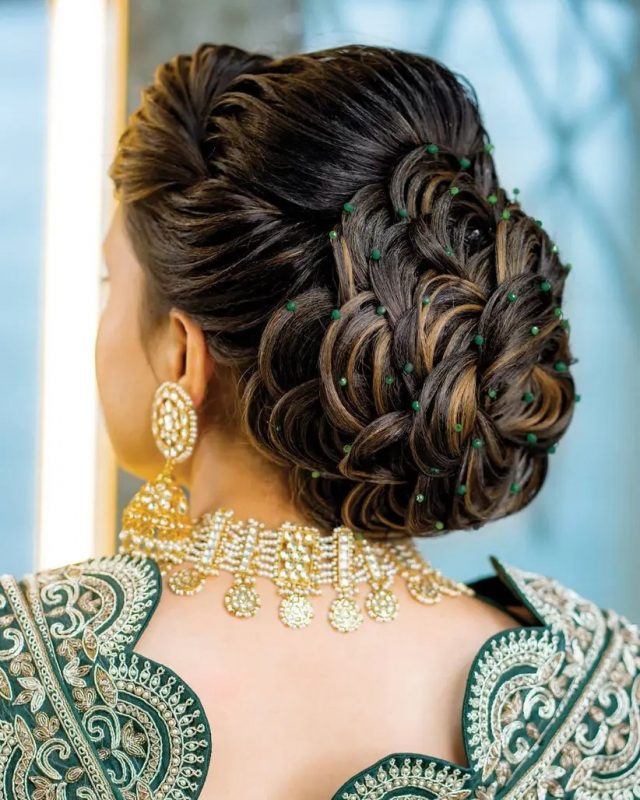 swirly buns - bridal hairstyles