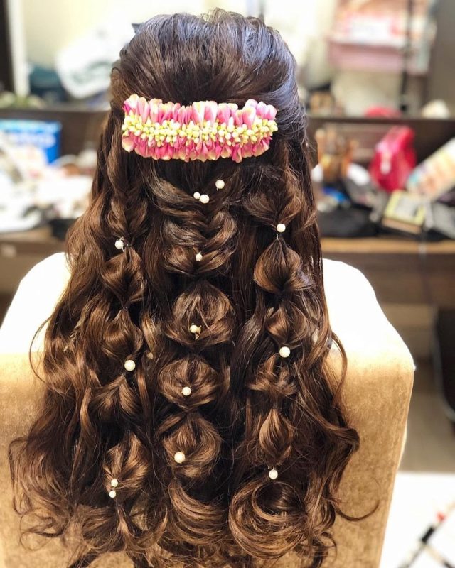 triple bubble braids - wedding hair trends