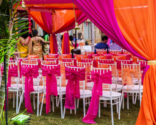 vibrant hues - home wedding decor